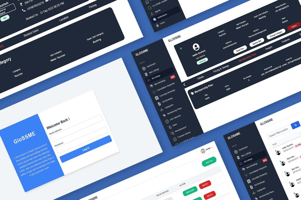 GLOSSME DASHBOARD